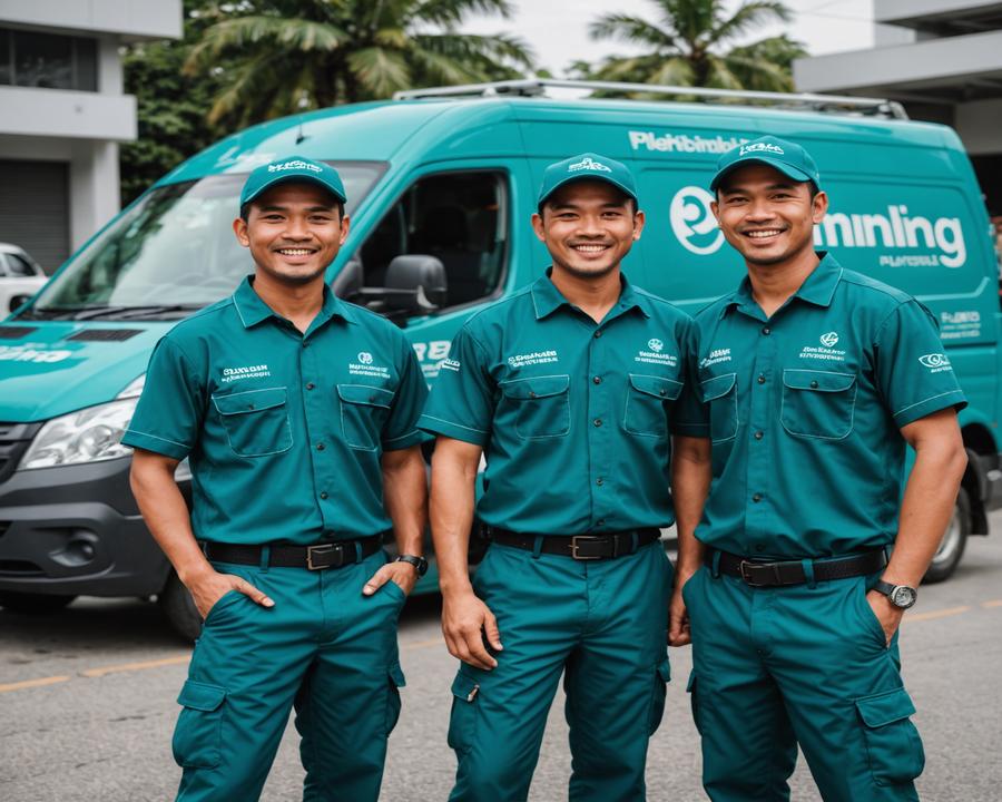 Aquatide field crew portrait in branded uniforms