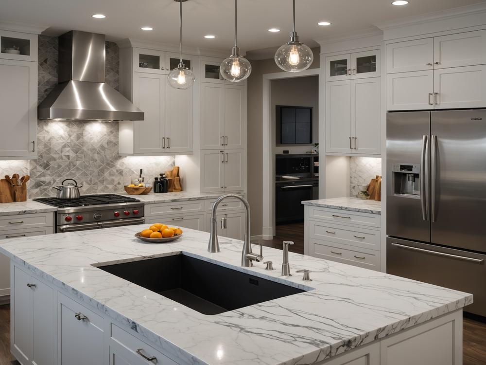 Kitchen island plumbing project in Damansara
